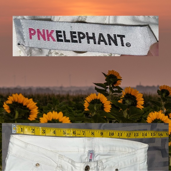 Pink Elephant Skinny Denim Jeans Size 6/28 Women’s White - Picture 7 of 9